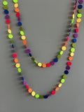 "Neon Lights" Bright Felt Dotty Garland
