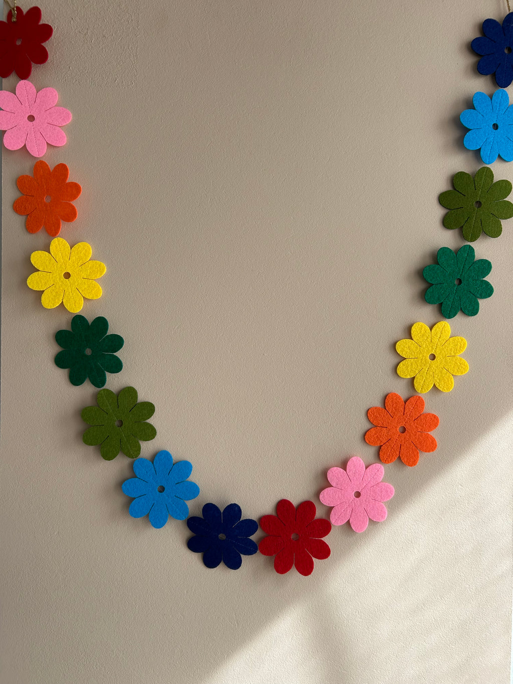 "Flower Power" Felt Garland
