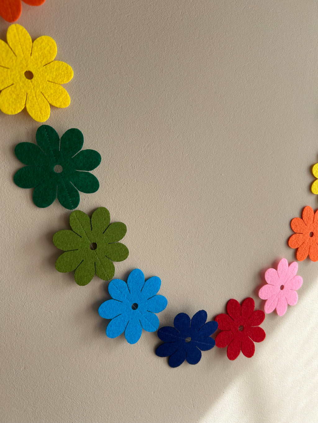 "Flower Power" Felt Garland